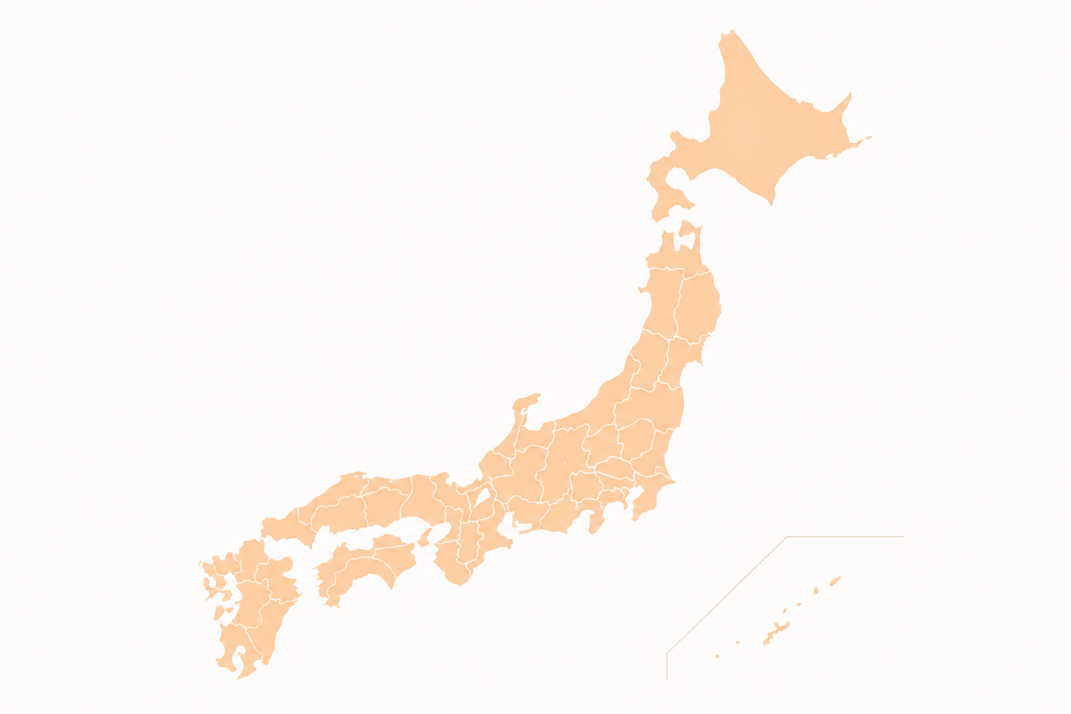 全国のb＋hug取扱サロン・認定サロンを探すための日本地図